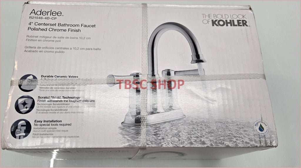 4" Widespread Bathroom Faucet for Kohler Aderlee R21546-4D-CP