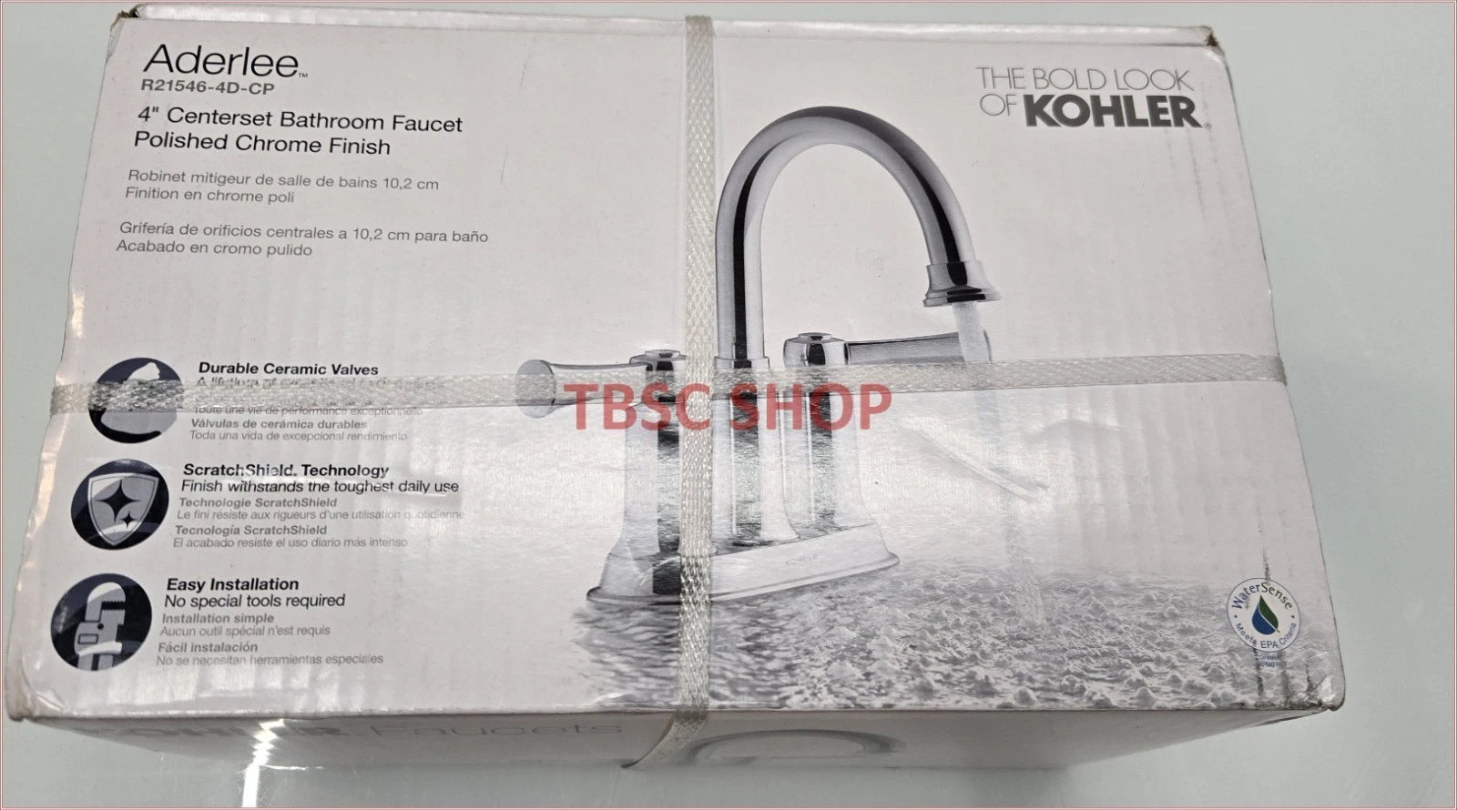 4" Widespread Bathroom Faucet for Kohler Aderlee R21546-4D-CP