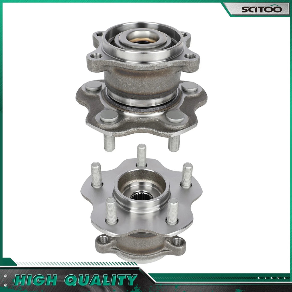 Pair Rear Wheel Bearings Hub Assembly for Nissan Rogue (2008–2020) AWD