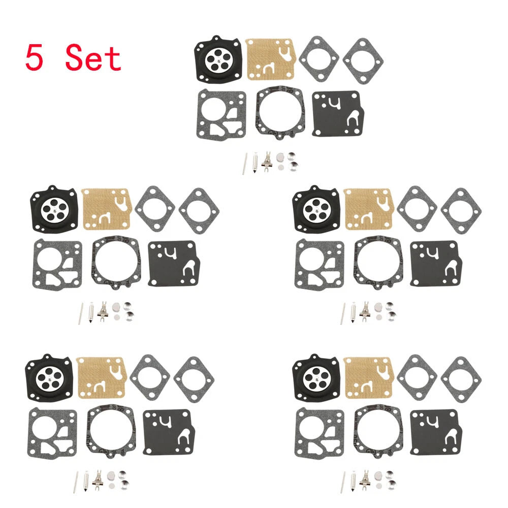 Set of 5 Carb Rebuild Kits for Tillotson RK-23HS RK-17HS Homelite X-12 XL