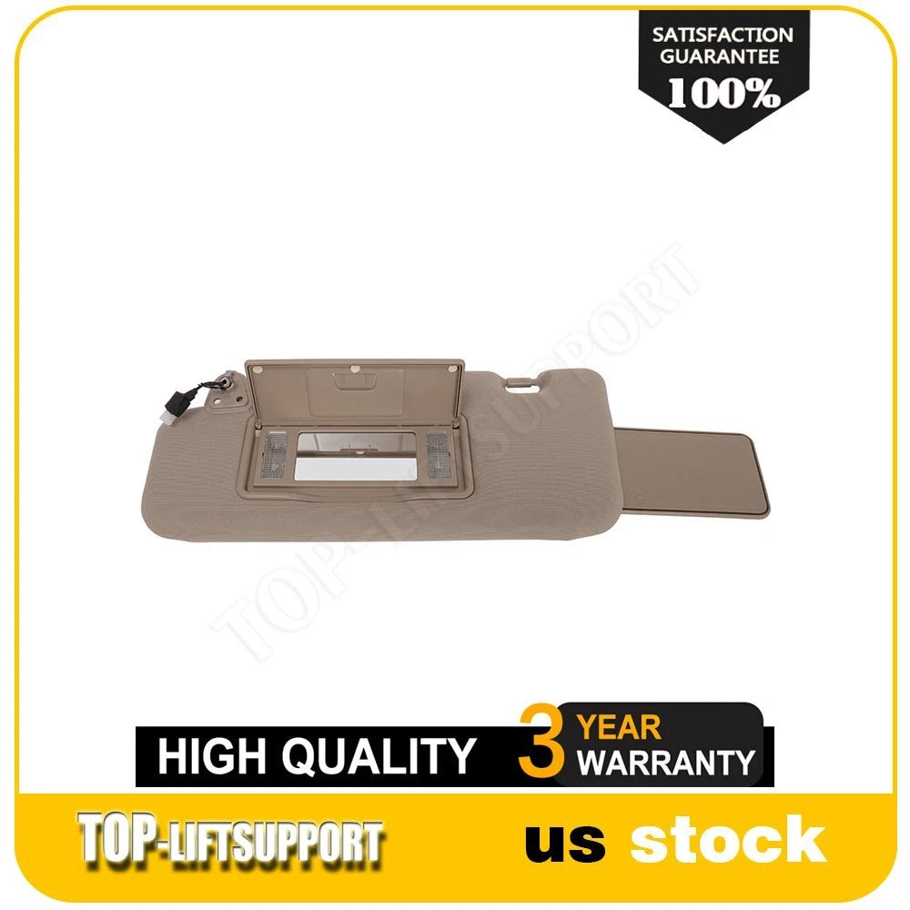 Left Tan Sun Visor with Lamp for Nissan Murano (2006–2008)