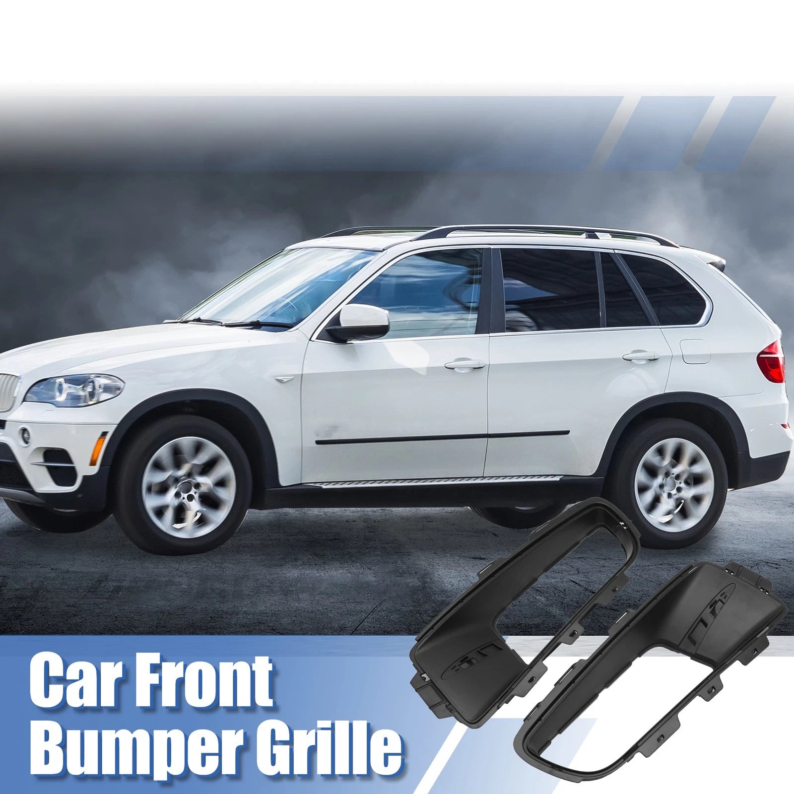 1 Pair Fog Light Grille Cover Trim for BMW X5 E70 (2007–2013) 51117172450 51117172449