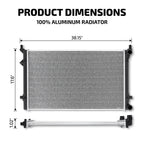 Aluminum Radiator for VW Golf Wagon (2010–2014), Jetta 2.5L (2005–2010)