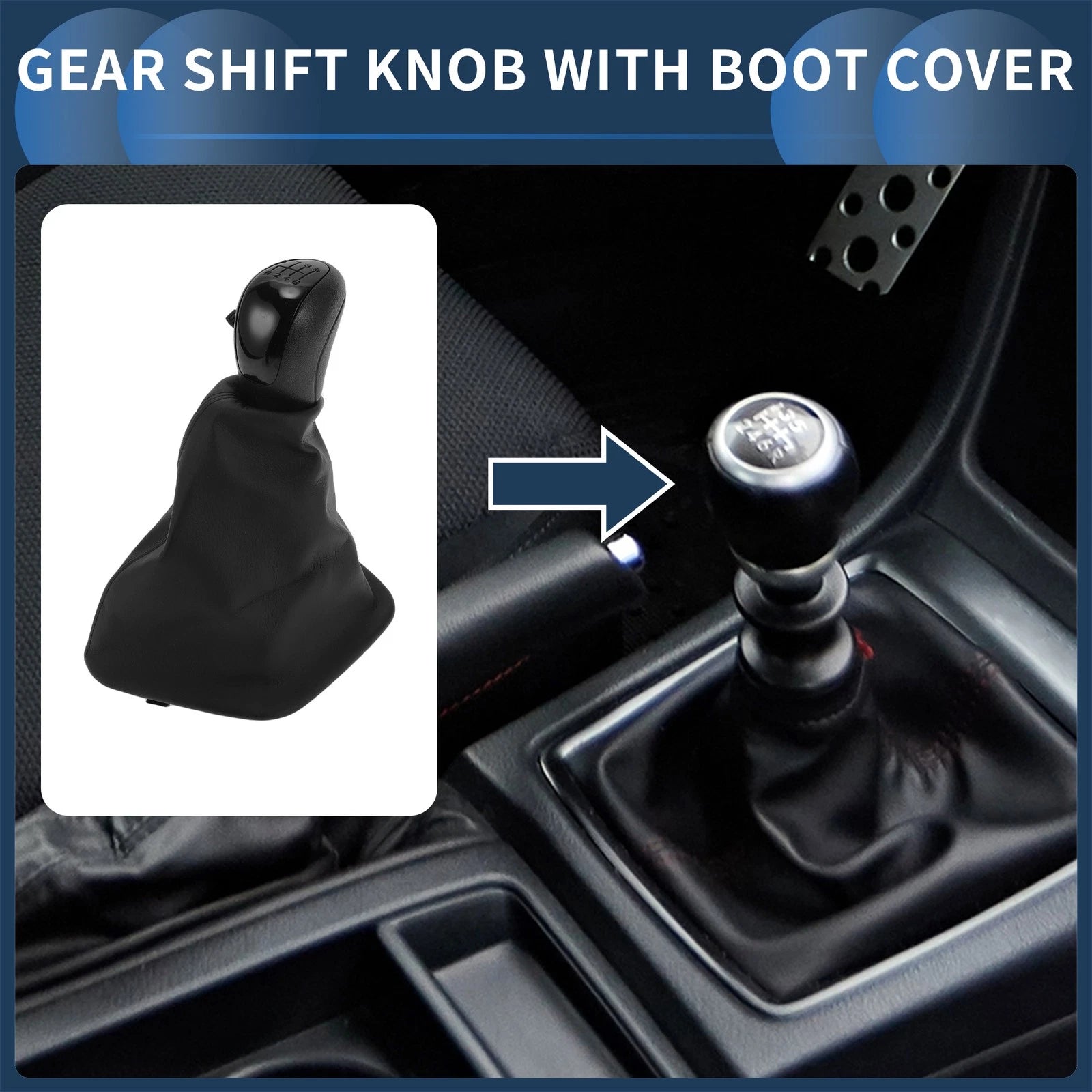 6 Speed Gear Shifter Knob with Cover for Mercedes Benz Sprinter W906 (2006–2018)