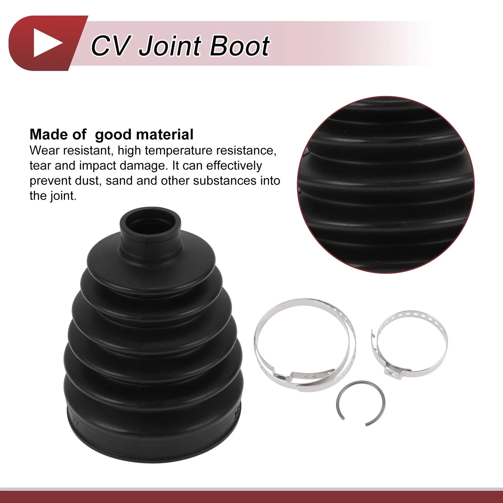 Outer CV Joint Boot Kit with Clamps for Toyota Sienna (2011–2015) No.044280W060
