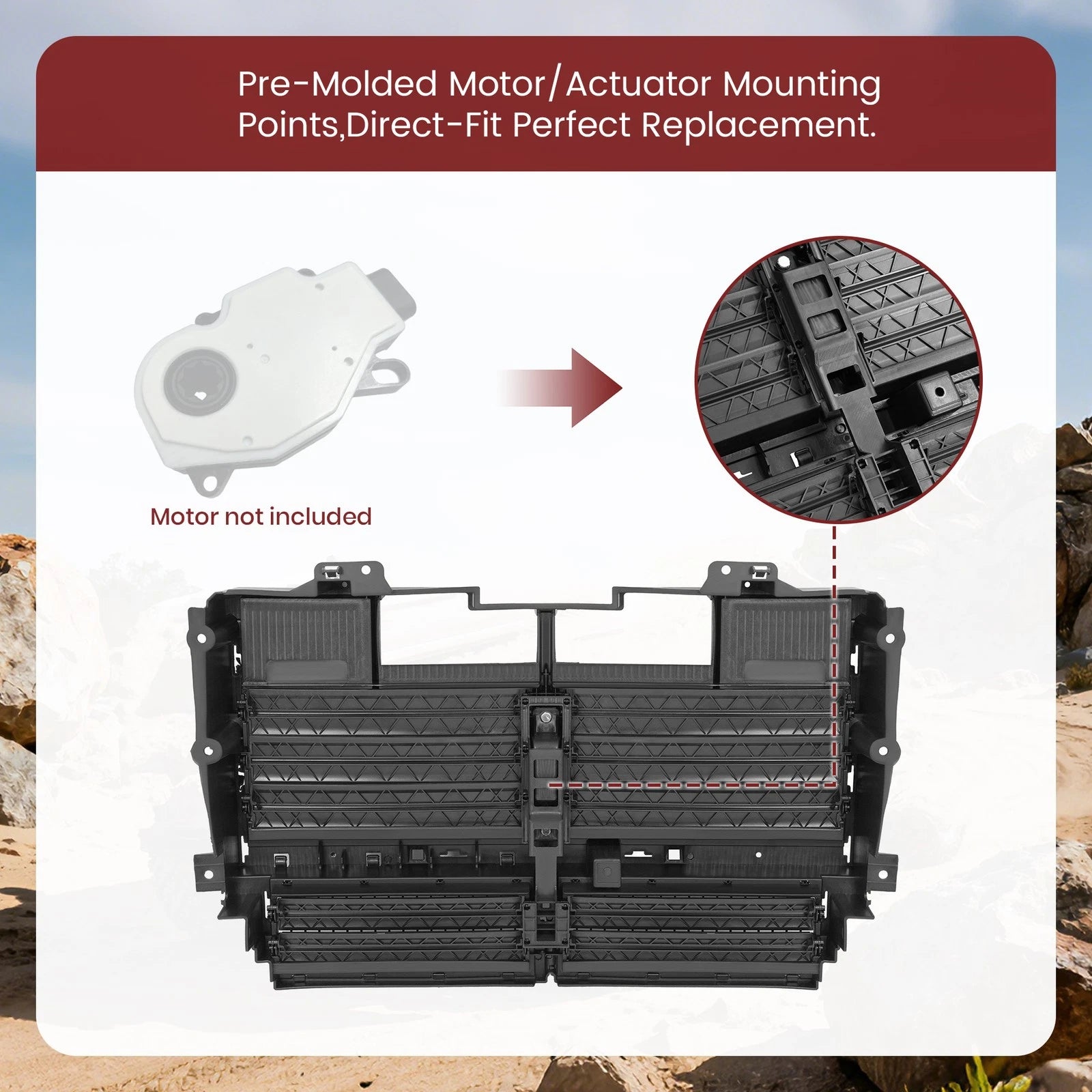 Active Radiator Shutter for Chevrolet Colorado GMC Canyon (2015–2022)