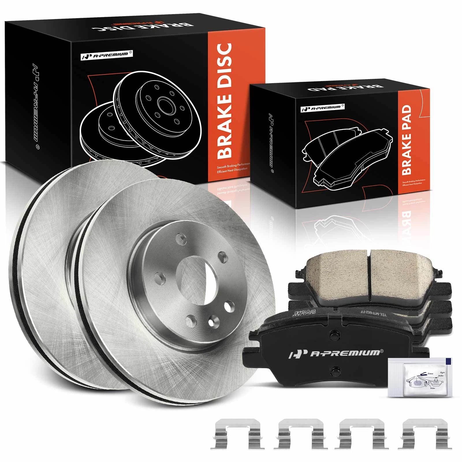 Front Disc Brake Rotors & Ceramic Pads for Chevy Cruze Volt (2016–2019)