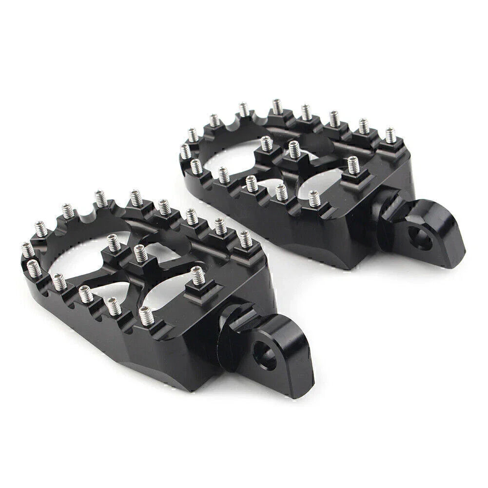 Black  Wide Fat Foot Pegs MX Style for Harley Dyna Sportster Bobber