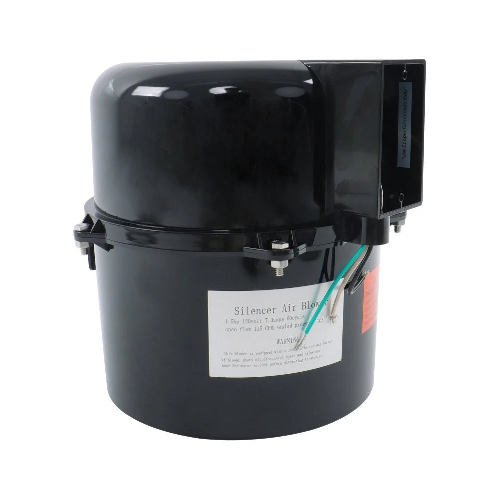 Air Supply Silencer Blower Motor for Hot Tubs & Spas (1.5 HP, 120V)