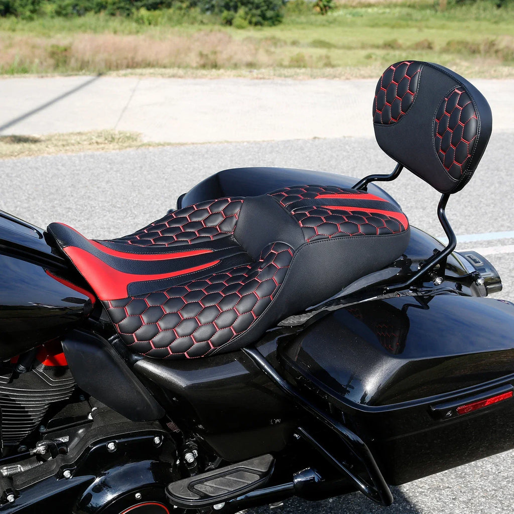 Rider Passenger Seat Backrest Sissy Bar for Harley Street Road Glide (09-23)