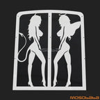 Chrome Sexy Girl Radiator Grille Guard for Yamaha Banshee (1987-2012)