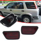 2X Red Lens Rear Bumper Side Marker Lights for Honda CR-V (1997–2001)