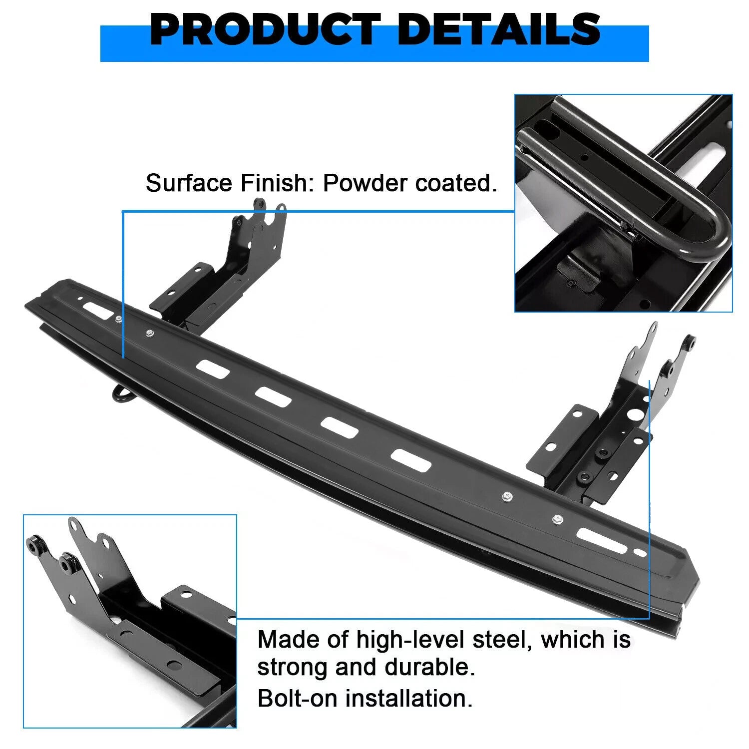 Rear Bumper for Ford Transit (2015–2024) w/ Reinforcement Cross Member