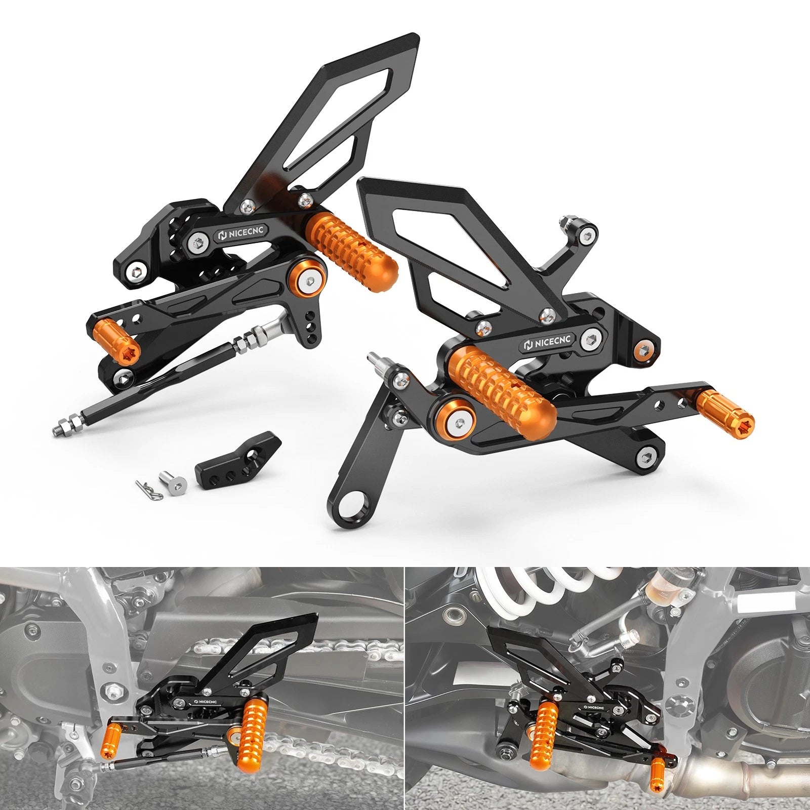 Adjustable Rearsets Footrest Pegs for KTM 390 Duke (2024–2026)
