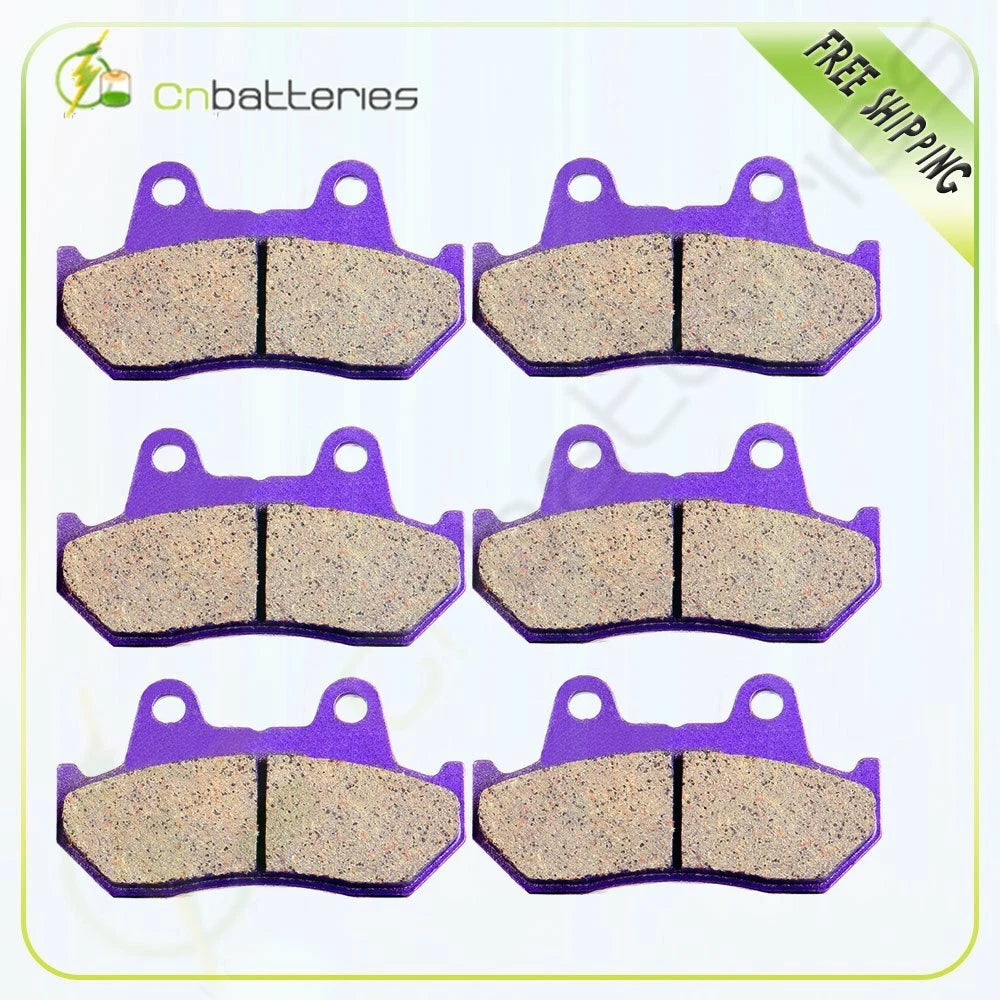 Set of 2 Front and Rear Brake Pads for Honda VT1100C Shadow 1100 (1987–1990) Carbon Fiber