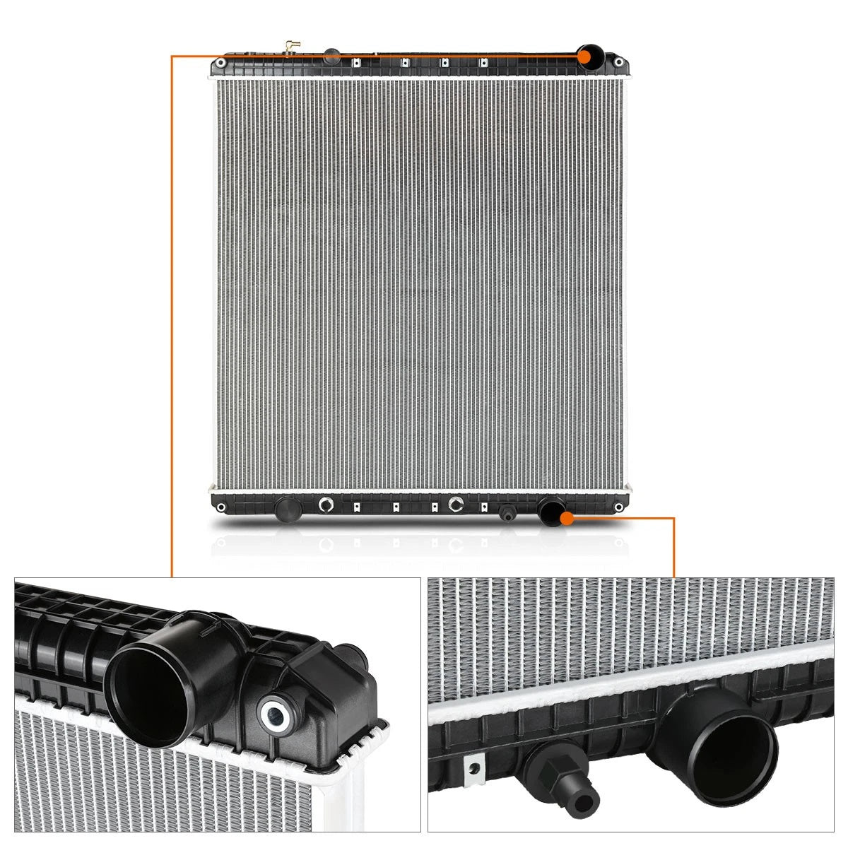 2-Row Aluminum Cooling Radiator for Freightliner Classic/Cascadia (2008–2013)
