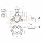 Set of 9 Front Ball Joints Tie Rods Suspension Kit for Nissan Pickup (1995–1997)