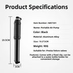 Compact Lightweight High Pressure Bike Pump for Bicycles and E-Bikes