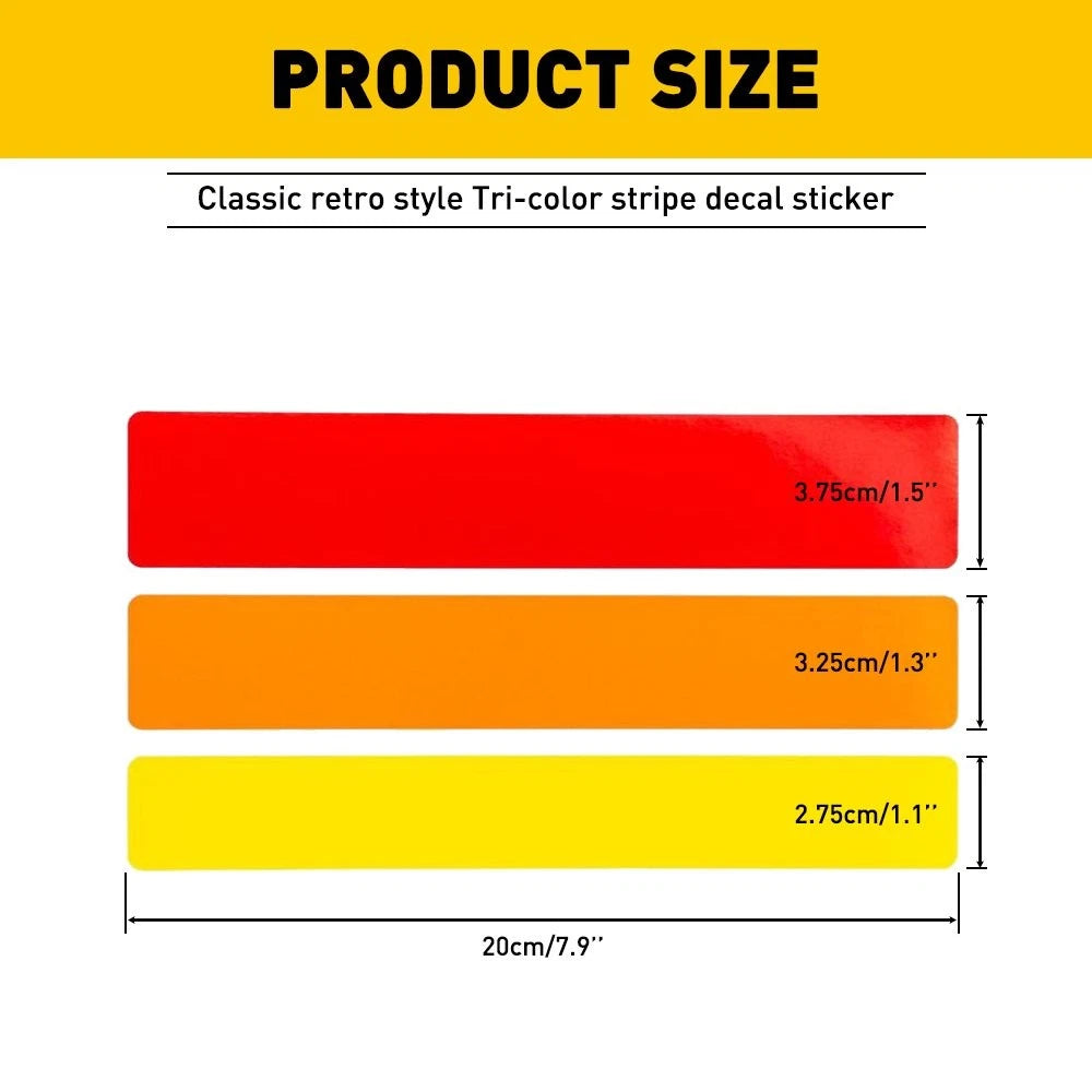 Tri-color top grille sticker for Toyota Tacoma (2016–2020)