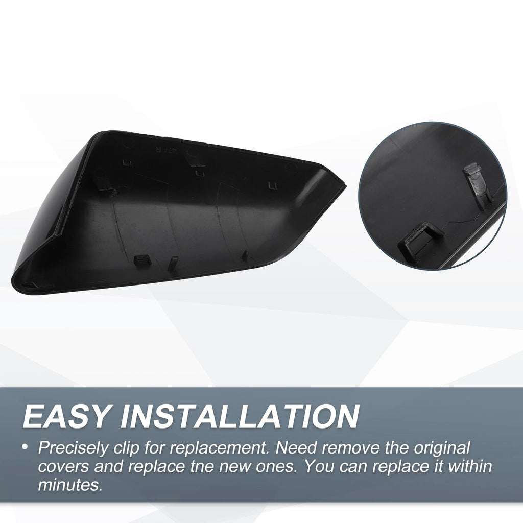 Right Side Mirror Cover Cap Gloss Black for Chevy Equinox GMC Terrain (2010–2017)