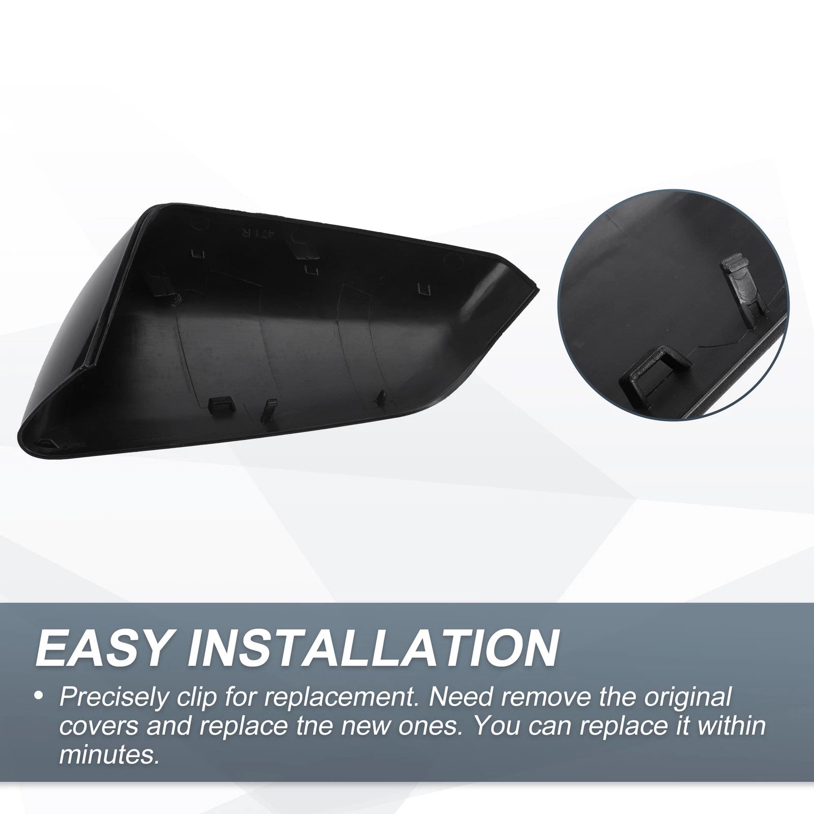 Right Side Mirror Cover Cap Gloss Black for Chevy Equinox GMC Terrain (2010–2017)