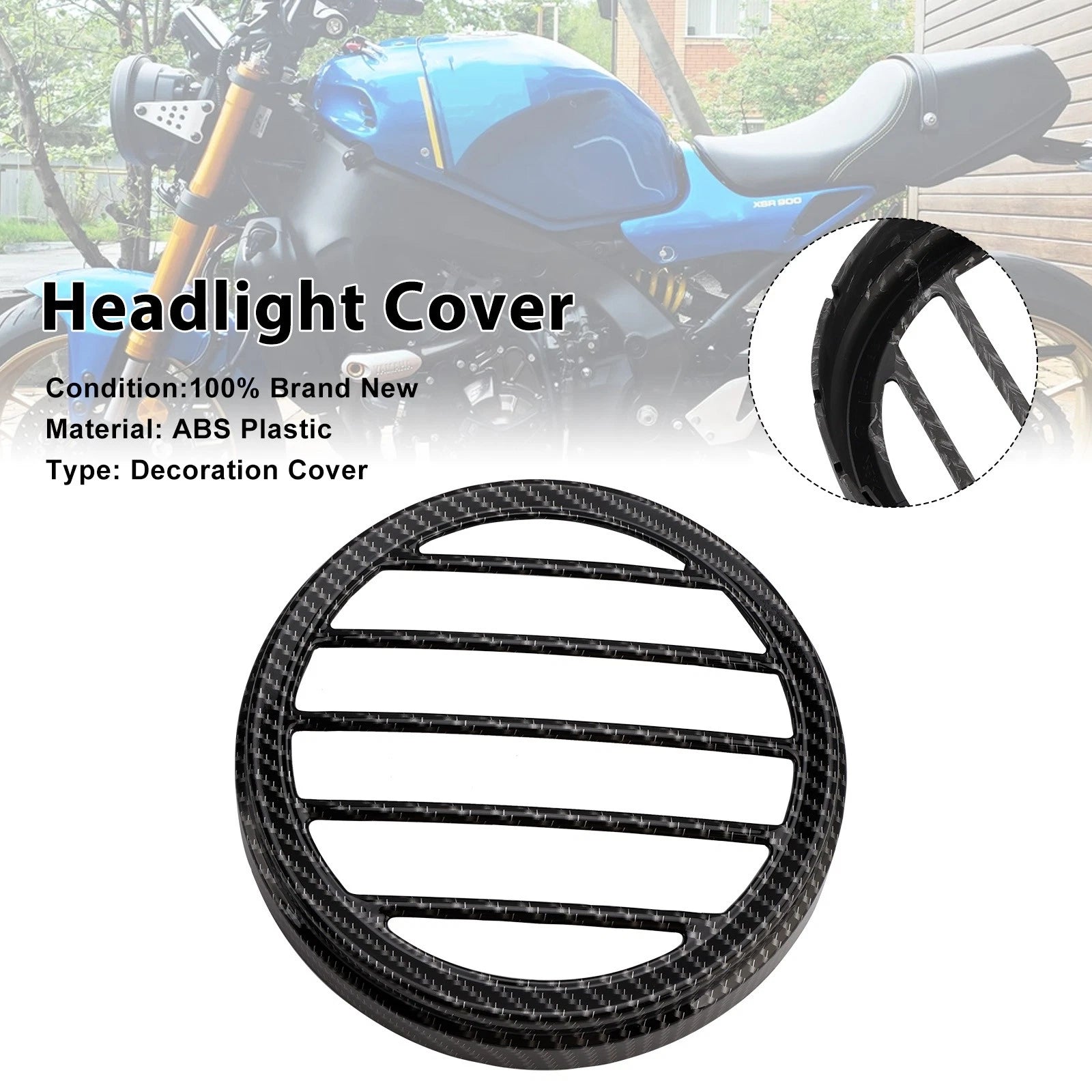 Front Nose Headlight Cover Fairing for Yamaha XSR900 (2022–2025) Carbon