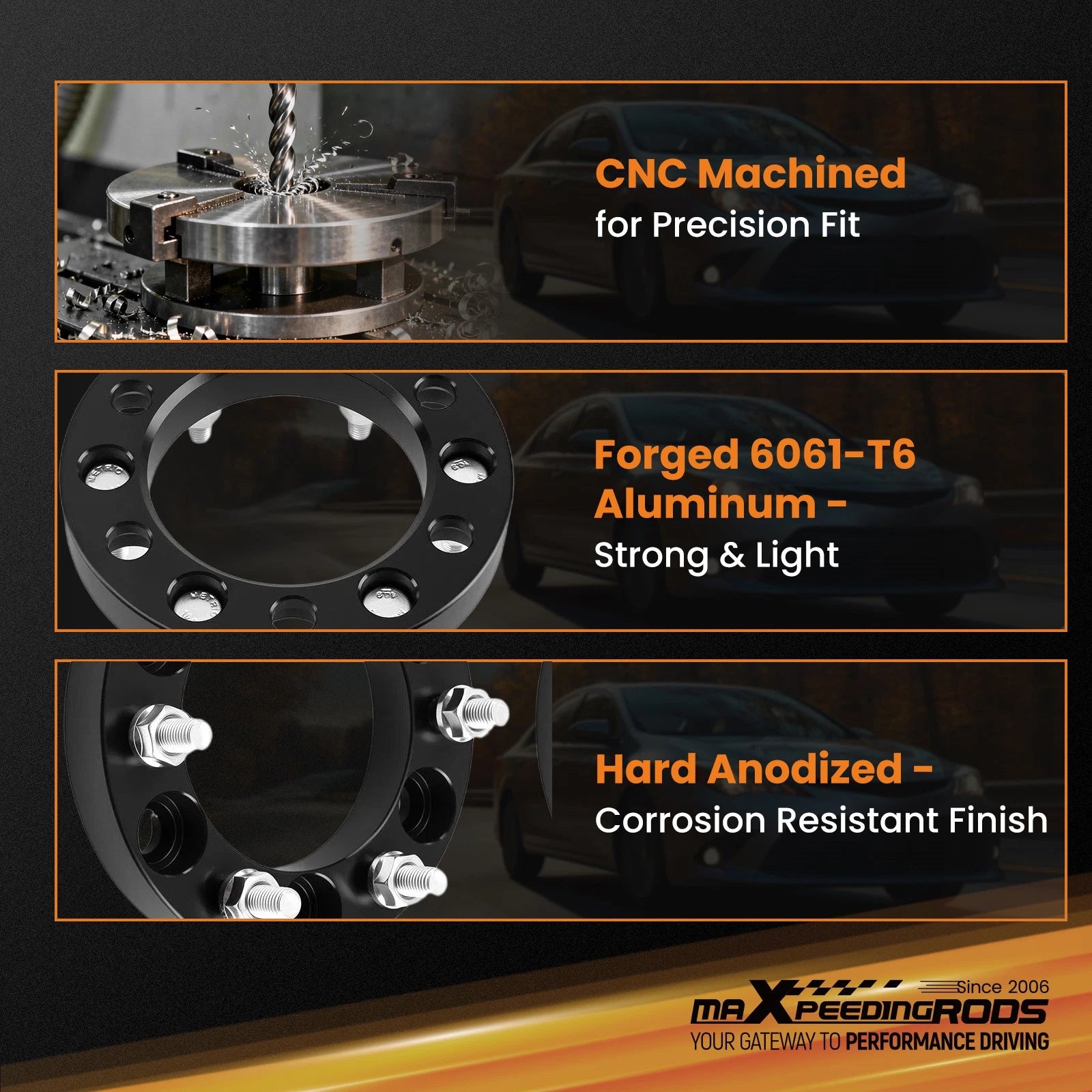 25mm Wheel Spacers for Mitsubishi Montero Sport (1997–2015) 6x139.7mm