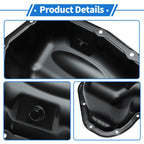 1 Pc Engine Oil Pan No.121010V040 for Toyota RAV4 (2009–2017) Steel Black