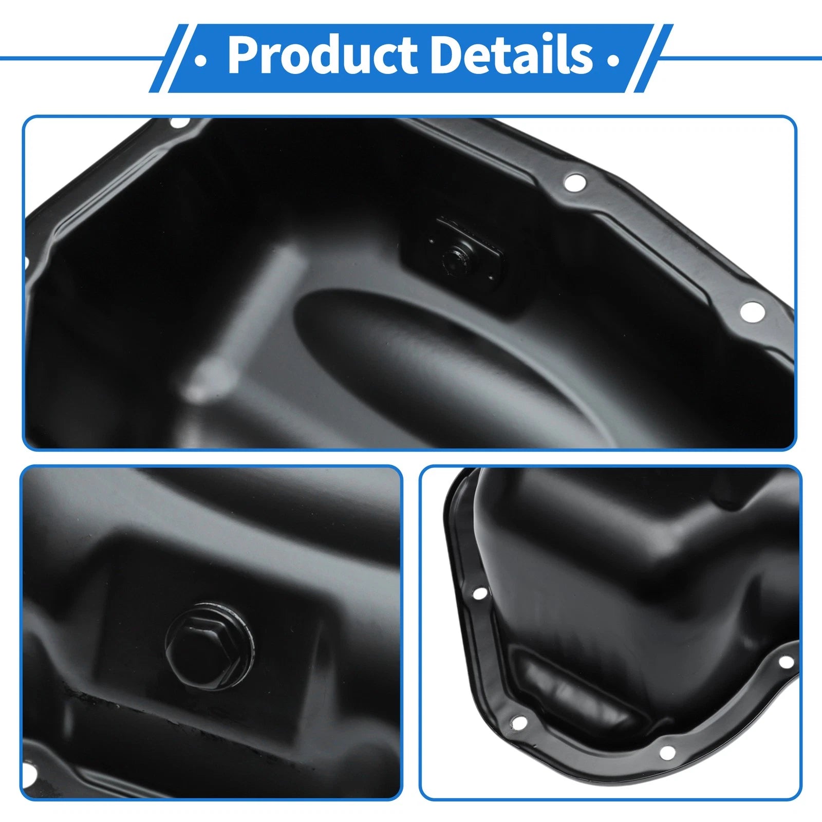 1 Pc Engine Oil Pan No.121010V040 for Toyota RAV4 (2009–2017) Steel Black