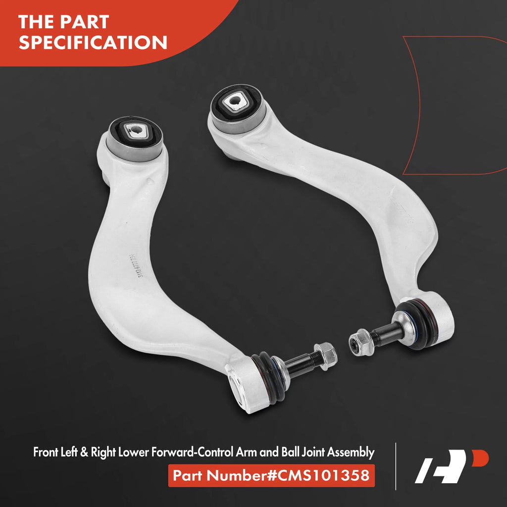 2X Front Lower Control Arm with Ball Joint for BMW 535i 650i (2008–2010)