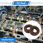 Set of 2 Oil Seal Rotary Shaft Seal FKM Rubber 18x35x10mm for Various Models