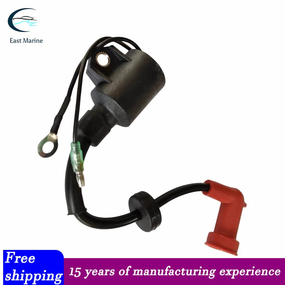 Ignition Coil for Yamaha 9.9hp 15hp 2-Stroke Outboard (1996–2006) 63V-85570-00