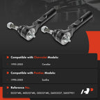 2X Front Outer Tie Rod Ends for Pontiac Sunfire (1990-2005) Chevy Cavalier