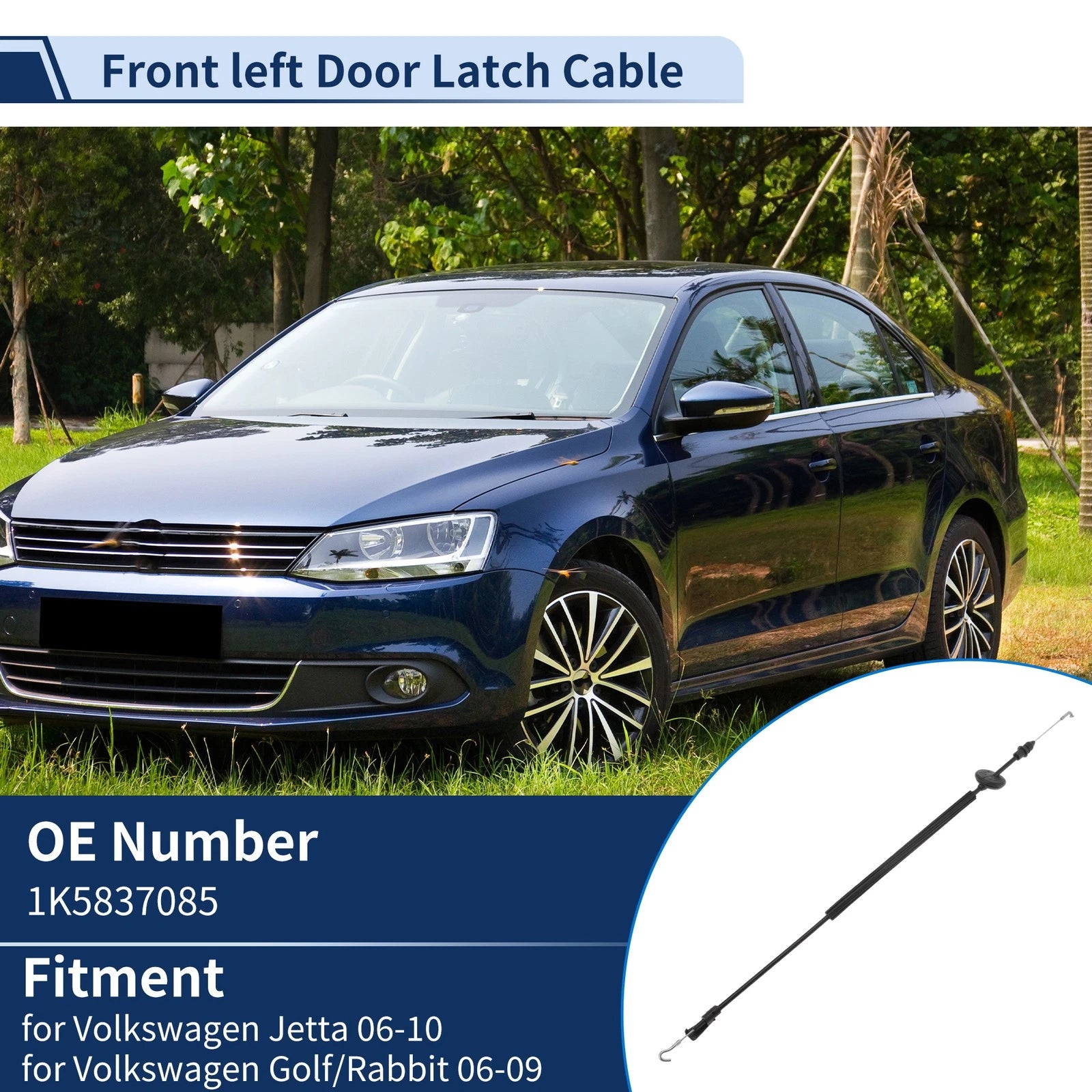 Door Latch Cable No.1K5837085 for Volkswagen Jetta (2005–2010)
