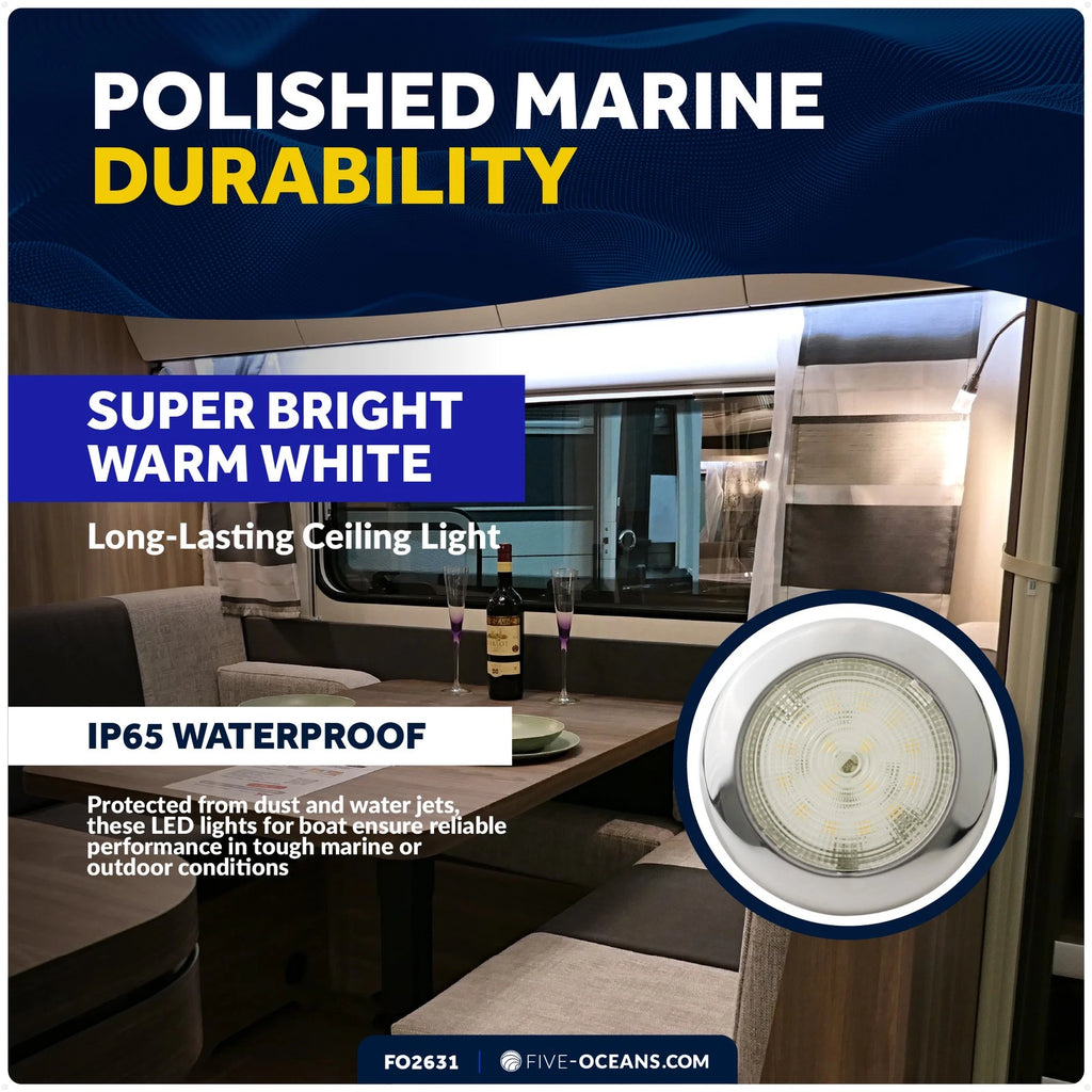 LED Interior Dome Light for Universal Vehicles (12V)