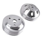 Aluminum 2&3 Groove Pulley Combo for Chevy Small Block 265-400 V8 (1967–1986)