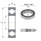 6906DDU Deep Groove Ball Bearing for Scooter Skateboard Wheel (30x47x9mm)