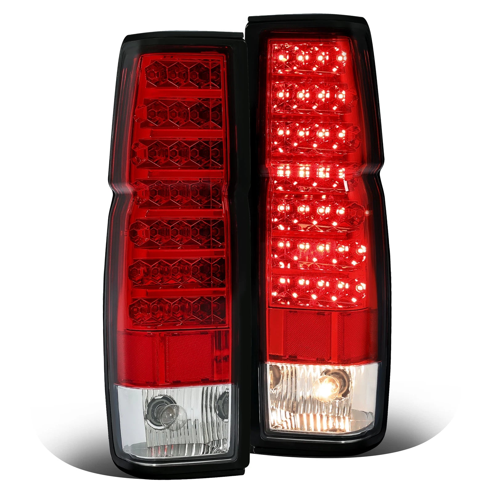 LED Tail Lights for Nissan D21 Hardbody (1986–1997) LH+RH, Bulbs+Wiring