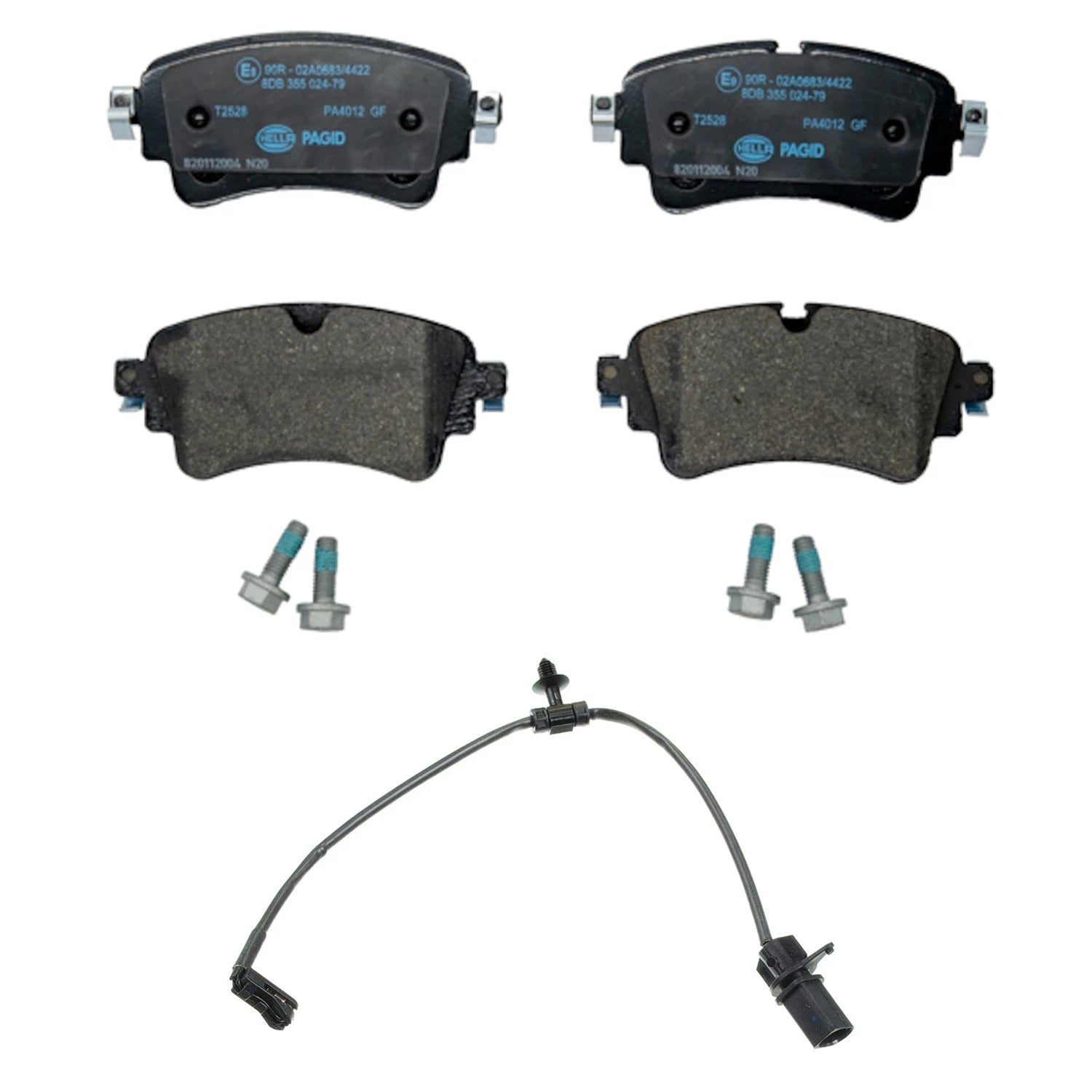 Hella Rear Low-Met Disc Brake Pad w/Sensor for Audi A4 Allroad A5 RS5 S4 (2010–2020)