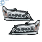 Set of 2 LED Chrome Headlights for Acura MDX (2014-2016)
