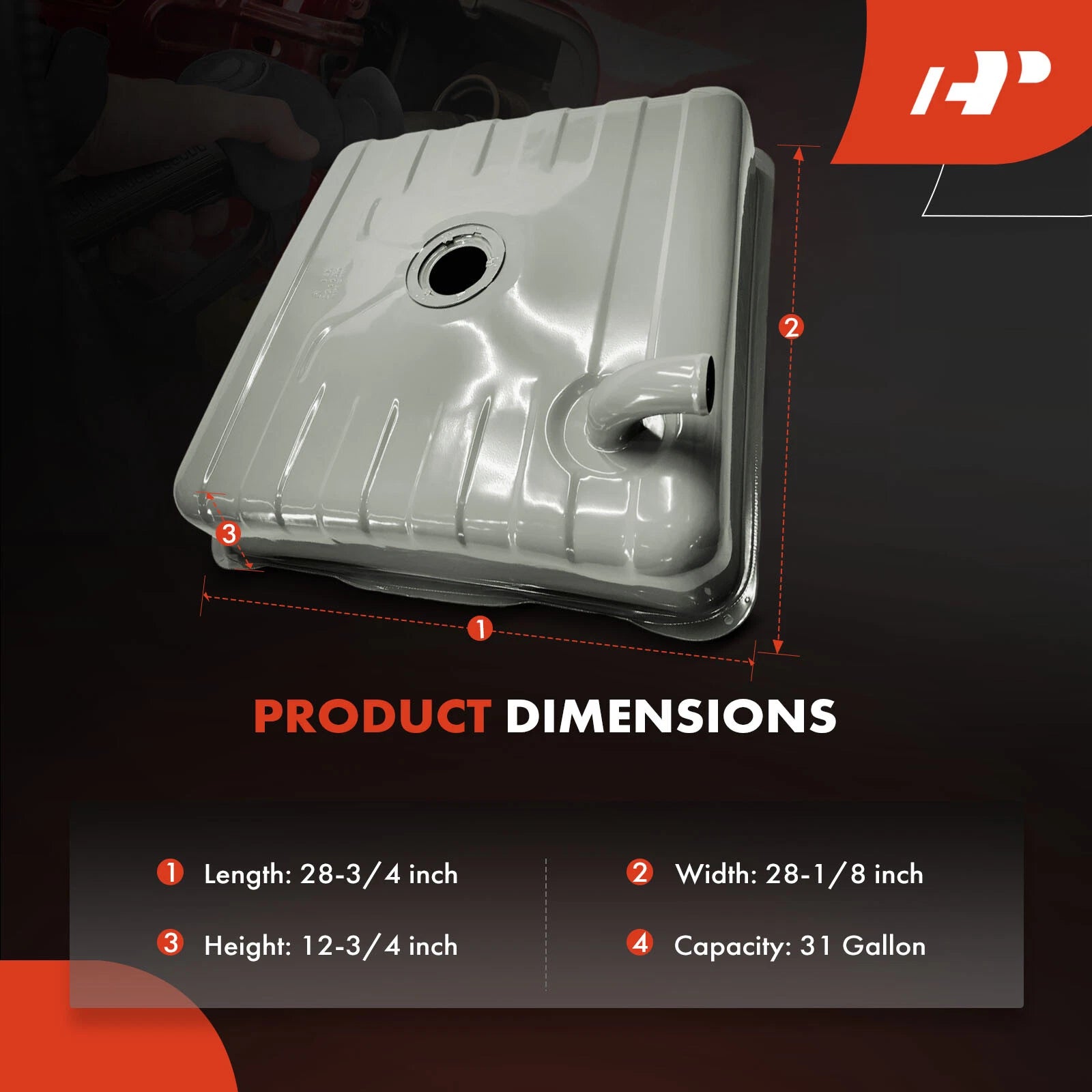 31 Gallon Fuel Tank for Chevy GMC C3500 K3500 (1990–2000)