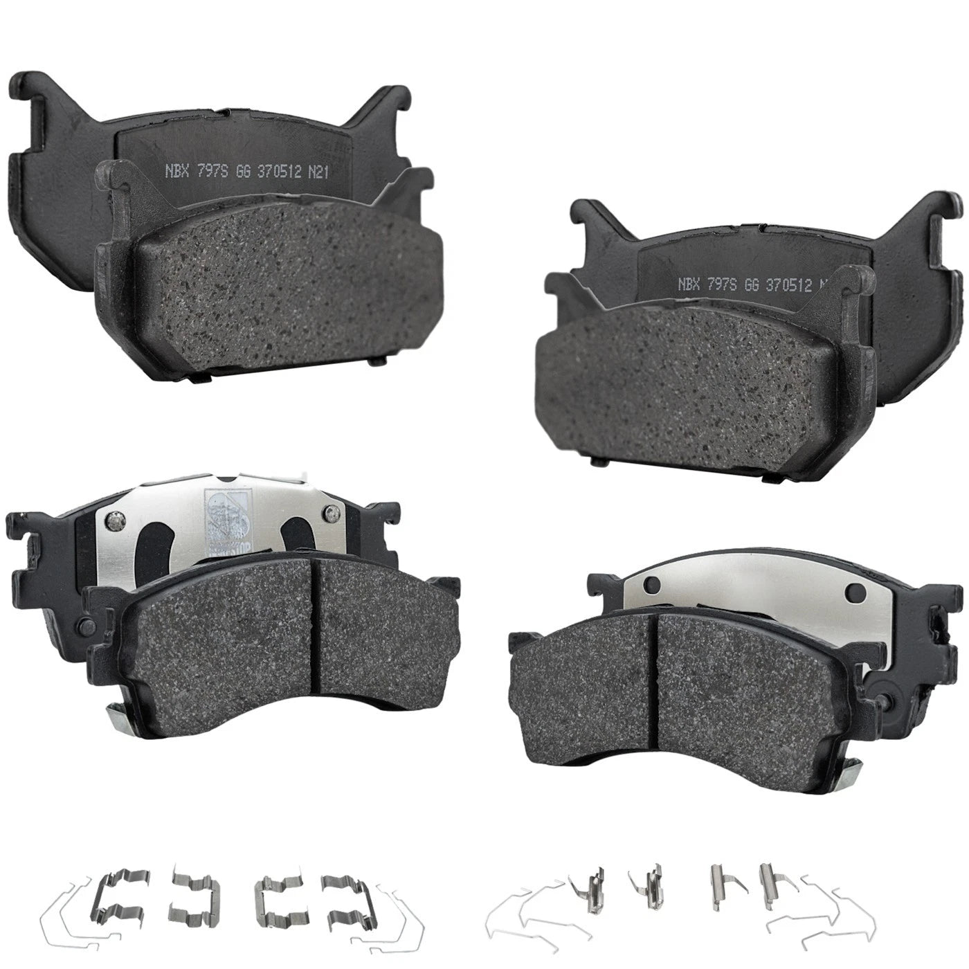 Set of 4 NAO Brake Pads for Mazda 626 (1993–1997)