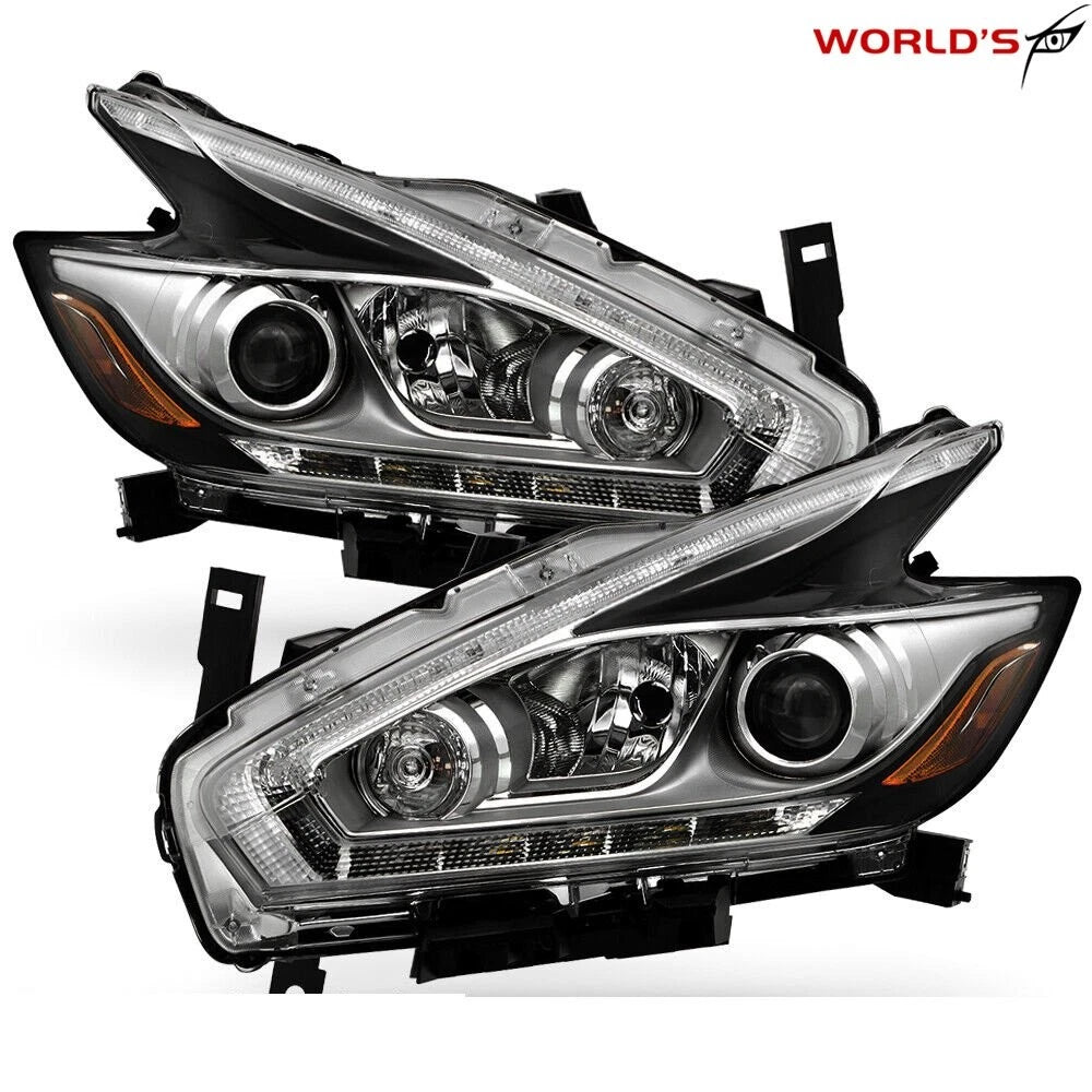 Set of 2 Halogen Headlights with LED DRL for Nissan Murano (2015–2018)