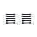 Set of 10 Heavy Duty Rubber Tarp Straps with Hooks for Automotive Use