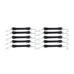 Set of 10 Heavy Duty Rubber Tarp Straps with Hooks for Automotive Use