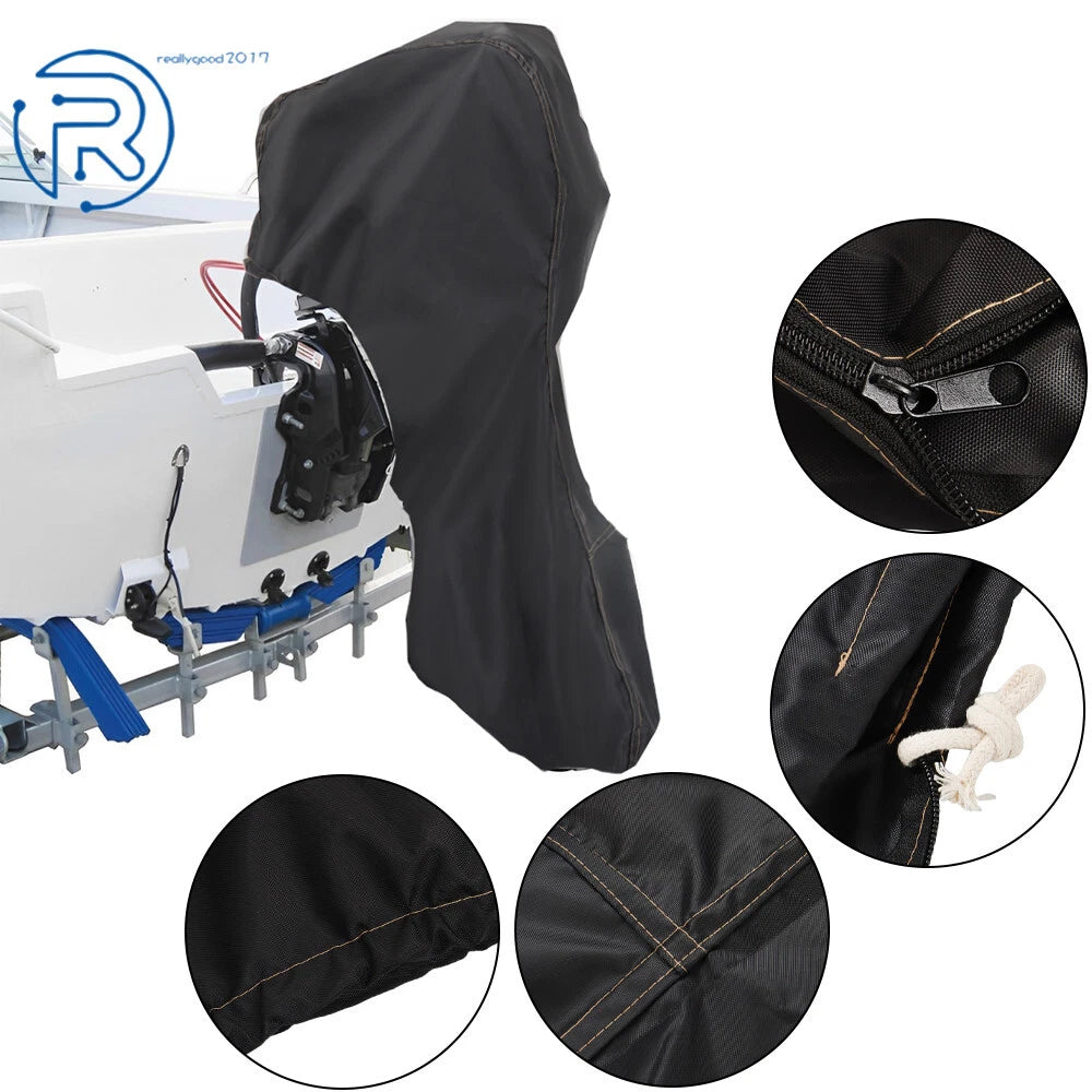 Outboard Engine Cover for Motor Boat 6-225HP Waterproof 600 Black