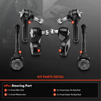 Set of 6 Tie Rods and Idler Arm for Chevy GMC