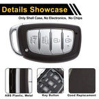 4 Button Key Fob Shell Case for Hyundai Tucson (2015-2021) Brown Silver Tone