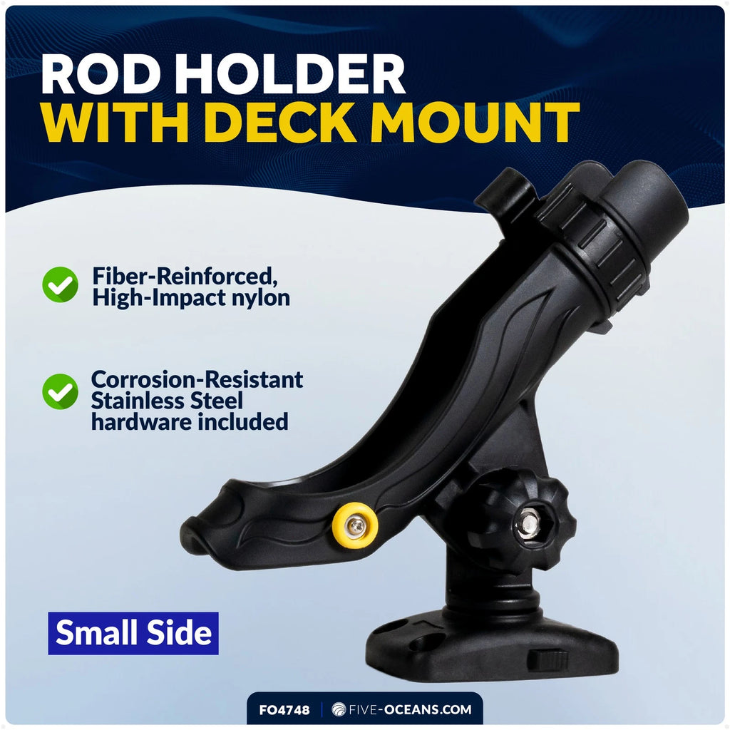 Adjustable Fishing Rod Holder for Kayak (Deck Mount Base)