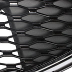 Front Grille Bumper for Ford Fusion (2017–2018) Honeycomb Chrome Black